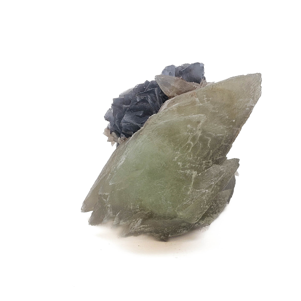 Dogtooth Calcite on Fluorite specimen.