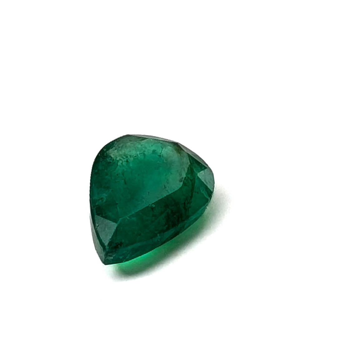 Emerald faceted pear cut gemstone, 2.80ct, alternate angle, view 10 of 13