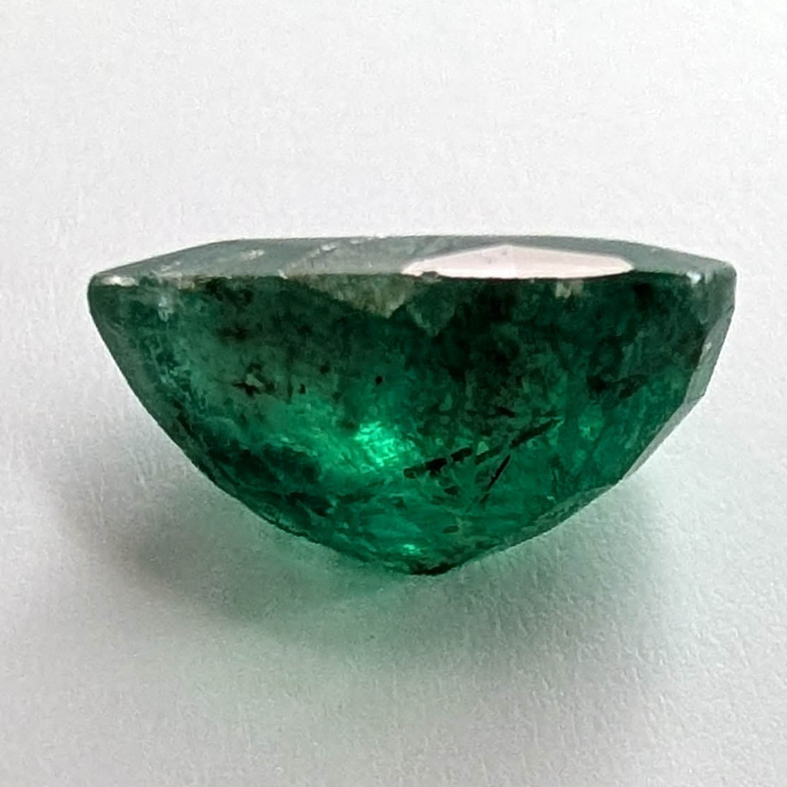 Emerald faceted pear cut gemstone, 3.60ct, alternate angle, view 5 of 8