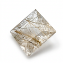 Actinolite quartz faceted square gemstone, 1.85ct, from Mount Breakenridge, Harrison Lake, BC, Canada, view 4 of 10