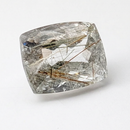 Actinolite quartz faceted cushion gemstone, 12.03ct, from Mount Breakenridge, Harrison Lake, BC, Canada, view 3 of 12