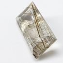 Actinolite quartz faceted baguette gemstone, 2.95ct, from Mount Breakenridge, Harrison Lake, BC, Canada, view 5 of 10