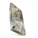 Actinolite quartz faceted rectangle gemstone, 4.30ct, from Mount Breakenridge, Harrison Lake, BC, Canada, view 10 of 11