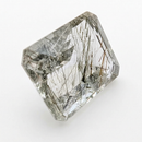 Actinolite quartz faceted emerald gemstone, 9.13ct, from Mount Breakenridge, Harrison Lake, BC, Canada, view 4 of 11