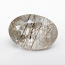Actinolite quartz faceted oval gemstone, 10.80ct, from Mount Breakenridge, Harrison Lake, BC, Canada, view 3 of 12