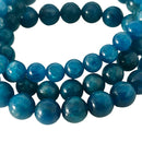 Blue Apatite - Round Bead Bracelet