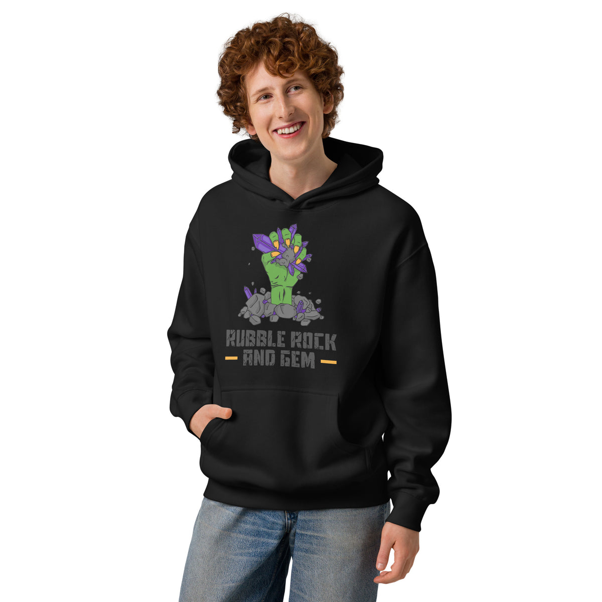 Men’s box hoodie with the classic logo.