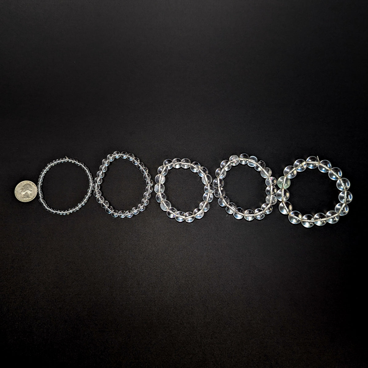 Optical clear quartz bead bracelet, photo 15 of 15