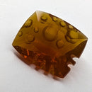 Oregon fire opal faceted cushion fantasy cut gemstone, 4.06ct, view 1 of 11
