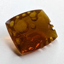 Oregon fire opal faceted cushion fantasy cut gemstone, 4.06ct, view 7 of 11