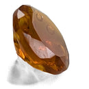Oregon fire opal faceted round fantasy cut gemstone, 1.82ct, view 7 of 11