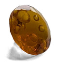 Oregon fire opal faceted round fantasy cut gemstone, 1.82ct, view 8 of 11