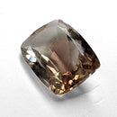 Oregon Sunstone faceted cushion cut gemstone, 4.50ct, from Plush, Oregon, on a white background, view 4 of 11