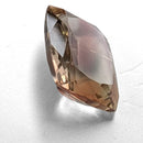 Oregon Sunstone faceted cushion cut gemstone, 4.50ct, from Plush, Oregon, on a white background, view 8 of 11