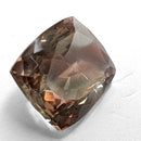 Oregon Sunstone faceted cushion cut gemstone, 4.50ct, from Plush, Oregon, on a white background, view 9 of 11