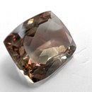 Oregon Sunstone faceted cushion cut gemstone, 4.50ct, from Plush, Oregon, on a white background, view 10 of 11