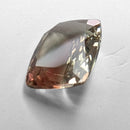 Oregon Sunstone faceted cushion cut gemstone, 4.50ct, from Plush, Oregon, on a white background, view 11 of 11