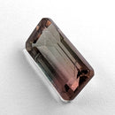 Oregon Sunstone faceted emerald cut gemstone, 2.39ct, from Plush, Oregon, on a white background, view 4 of 11