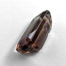 Oregon Sunstone faceted emerald cut gemstone, 2.39ct, from Plush, Oregon, on a white background, view 6 of 11