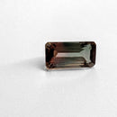 Oregon Sunstone faceted emerald cut gemstone, 2.39ct, from Plush, Oregon, on a white background, view 11 of 11