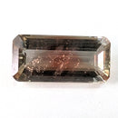 Oregon sunstone faceted emerald gemstone, 3.60ct, view 6 of 7