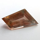 Oregon Sunstone faceted freeform step cut gemstone, 5.50ct, from Plush, Oregon, on a white background, view 4 of 8