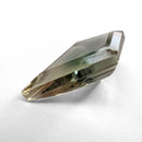 Oregon Sunstone faceted kite step cut gemstone, 3.44ct, from Plush, Oregon, on a white background, view 4 of 15