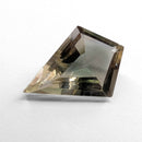 Oregon Sunstone faceted kite step cut gemstone, 3.44ct, from Plush, Oregon, on a white background, view 9 of 15