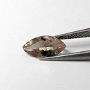 Oregon Sunstone faceted marquise cut gemstone, 1.49ct, from Plush, Oregon, held in tweezers, view 2 of 8