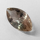Oregon Sunstone faceted marquise cut gemstone, 1.49ct, from Plush, Oregon, on a white background, view 4 of 8