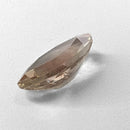 Oregon Sunstone faceted marquise cut gemstone, 1.49ct, from Plush, Oregon, on a white background, view 6 of 8