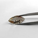 Oregon sunstone faceted marquise fantasy cut gemstone, 6.20ct, held in tweezers, view 2 of 8