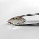 Oregon sunstone faceted marquise fantasy cut gemstone, 6.20ct, held in tweezers, view 8 of 8