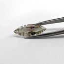 Oregon sunstone faceted marquise fantasy cut gemstone, 6.42ct, held in tweezers, view 9 of 9
