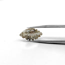 Oregon sunstone faceted marquise fantasy cut gemstone, 6.54ct, held in tweezers, view 2 of 8