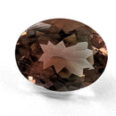 Oregon Sunstone faceted oval cut gemstone, 1.81ct, from Plush, Oregon, on a white background, view 1 of 11