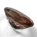 Oregon Sunstone faceted oval cut gemstone, 1.81ct, from Plush, Oregon, on a white background, view 8 of 11