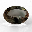 Oregon Sunstone faceted oval cut gemstone, 1.86ct, from Plush, Oregon, on a white background, view 1 of 10