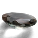 Oregon Sunstone faceted oval cut gemstone, 1.86ct, from Plush, Oregon, on a white background, view 10 of 10