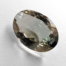 Oregon Sunstone faceted oval cut gemstone, 1.89ct, from Plush, Oregon, on a white background, view 6 of 10
