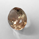 Oregon Sunstone faceted oval cut gemstone, 5.57ct, from Plush, Oregon, on a white background, view 6 of 11