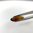 Oregon Sunstone faceted oval cut gemstone, 8.00ct, from Plush, Oregon, held in tweezers, view 3 of 8