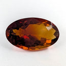 Oregon Sunstone faceted oval cut gemstone, 8.00ct, from Plush, Oregon, on a white background, view 4 of 8