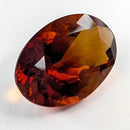 Oregon Sunstone faceted oval cut gemstone, 8.00ct, from Plush, Oregon, on a white background, view 5 of 8