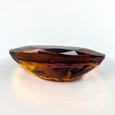 Oregon Sunstone faceted oval cut gemstone, 8.00ct, from Plush, Oregon, on a white background, view 7 of 8
