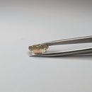 Oregon Sunstone faceted oval fantasy cut gemstone, 4.31ct, from Plush, Oregon, held in tweezers, view 2 of 10