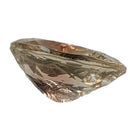 Oregon Sunstone faceted oval fantasy cut gemstone, 4.31ct, from Plush, Oregon, on a white background, view 6 of 10