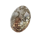 Oregon Sunstone faceted oval fantasy cut gemstone, 4.31ct, from Plush, Oregon, on a white background, view 10 of 10