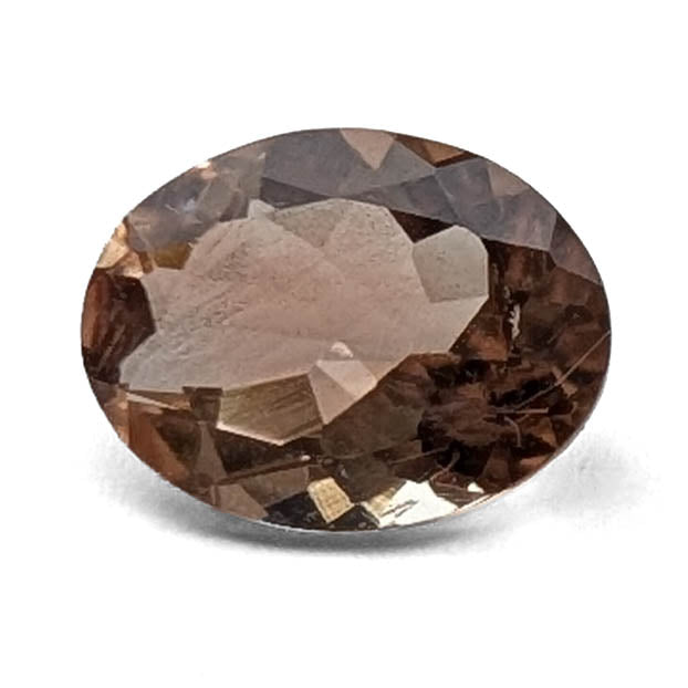 Oregon sunstone faceted oval gemstone, 1.36ct, view 1 of 9