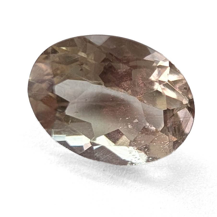 Oregon sunstone faceted oval gemstone, 1.70ct, view 1 of 10
